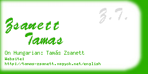 zsanett tamas business card